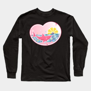 Angler and shark. Long Sleeve T-Shirt